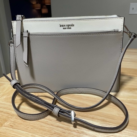 kate spade Handbags - Kate Spade Two-Tone Gray Crossbody Bag